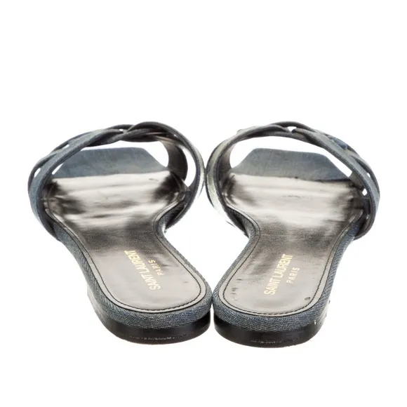 Saint Laurent Denim Tribute Sandals