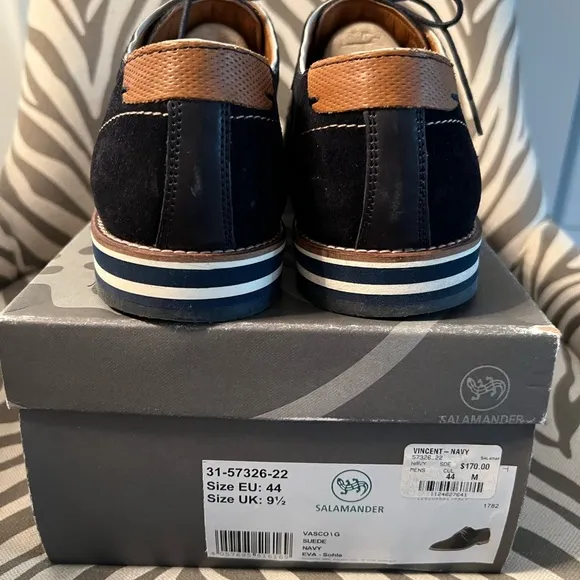 Salamander Navy Suede Casual Shoes