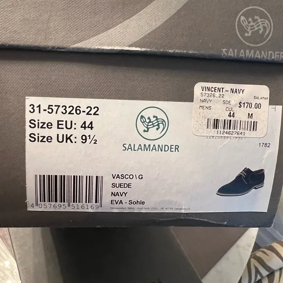 Salamander Navy Suede Casual Shoes