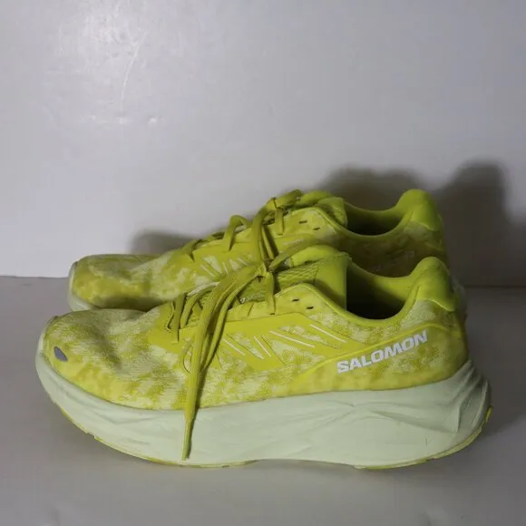 Salomon Aero Glide 2 Mens Running Sneakers Size 10.5 Neon Yellow 145464