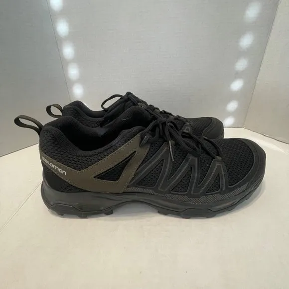 Salomon Men's Size 12.5 Hiking Trail Shoes 159817 Black/Brown EUC