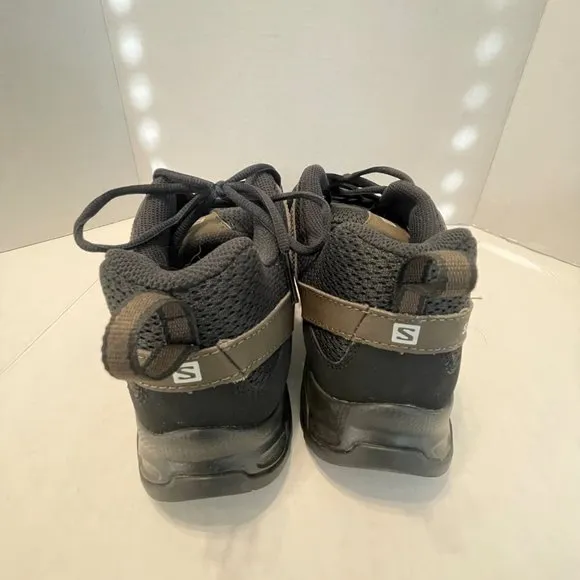 Salomon Men's Size 12.5 Hiking Trail Shoes 159817 Black/Brown EUC