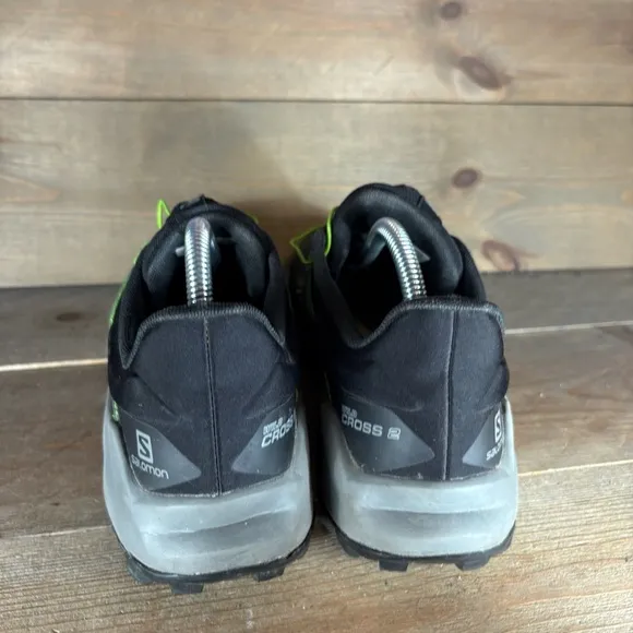 salomon wildcross 2 mens size 9 shoe black athletic trail running hiking sneaker