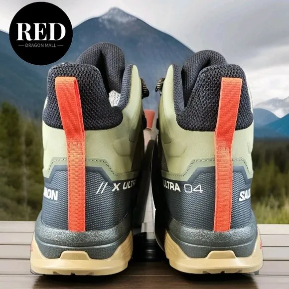 Salomon X Ultra 4 Mid Gore-Tex Hiking Boots Olive Green - Men's Size 12