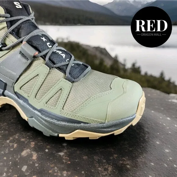 Salomon X Ultra 4 Mid Gore-Tex Hiking Boots Olive Green - Men's Size 12