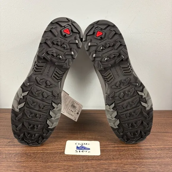 Salomon X Ultra 4 Mid GTX Hiking Boots Shoes Black Gray 413834 Men's Size 12.5