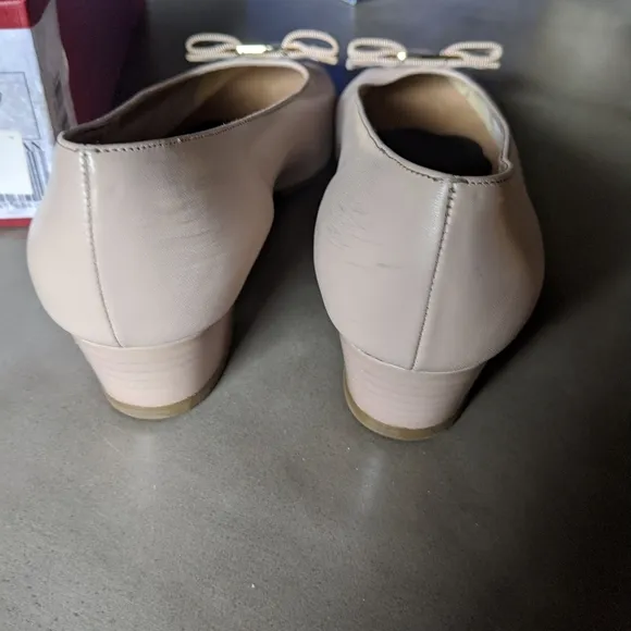 Salvatore Ferragamo Vara Leather Kitten Heel