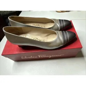 salvatore Ferragamo Women's  Shoes 6 AA Flat (Narrow) Navone Nordstrom $230 Box
