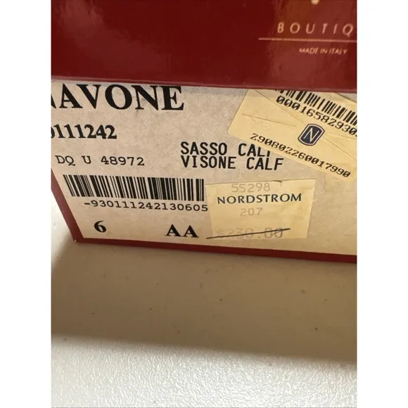 salvatore Ferragamo Women's  Shoes 6 AA Flat (Narrow) Navone Nordstrom $230 Box