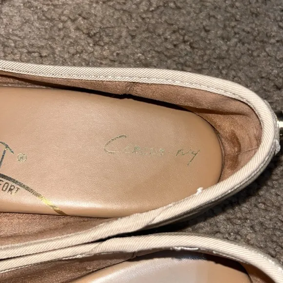 SAM EDELMAN Circus Charlotte Ballet Flat Bow Sheep Nappa Leather Nude Beige 11