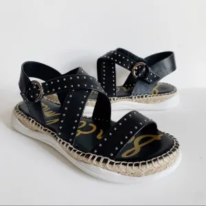 Sam Edelman Janette Espadrille Sandals Black 9.5