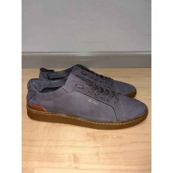 Sam Edelman JAYME River Rock Gray Brown Leather Casual Sneaker Shoes Size‎ 8M