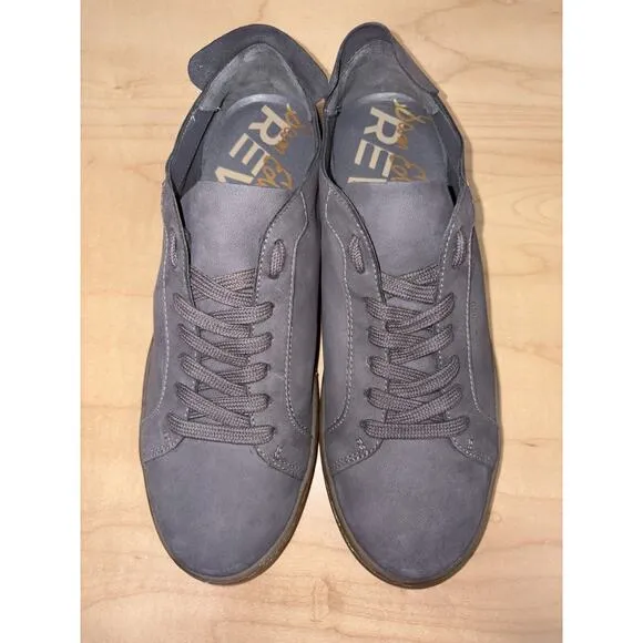 Sam Edelman JAYME River Rock Gray Brown Leather Casual Sneaker Shoes Size‎ 8M