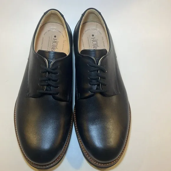 Samuel Hubbard Black Leather Comfort Dress Shoes w/ Vibram Soles, Memory Foam