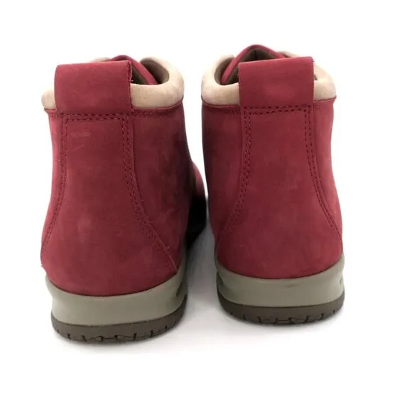 SAS Gretchen Ankle Chukka Boots Maroon Leather Lace Slip Resistant Women's 12N