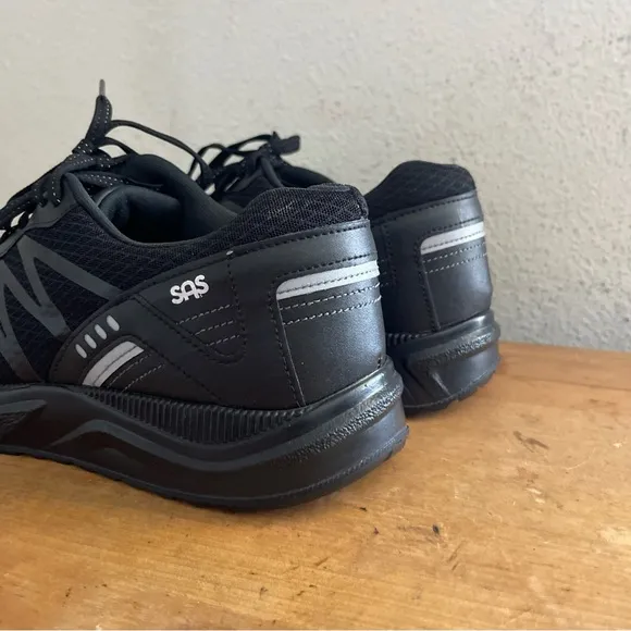 SAS Pursuit Mens Black Running Walking Comfort Shoe Sneakers Sz 12 D New