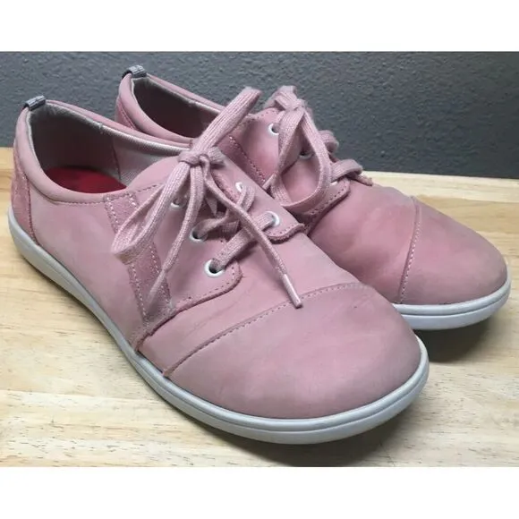 SAS Sporty Sneakers Breast Cancer Awareness Lace‎ Up 6.5 M Pearl Gray Pink
