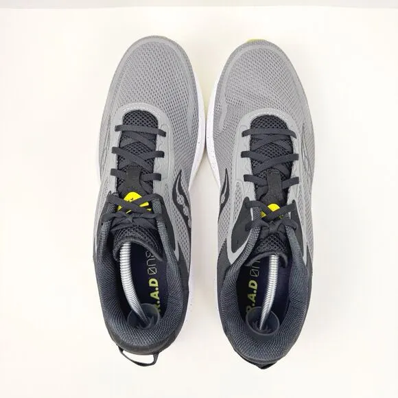 Saucony Mens AXON 3 Gray Black Size 12 Gym Running &amp; Training Shoes $100