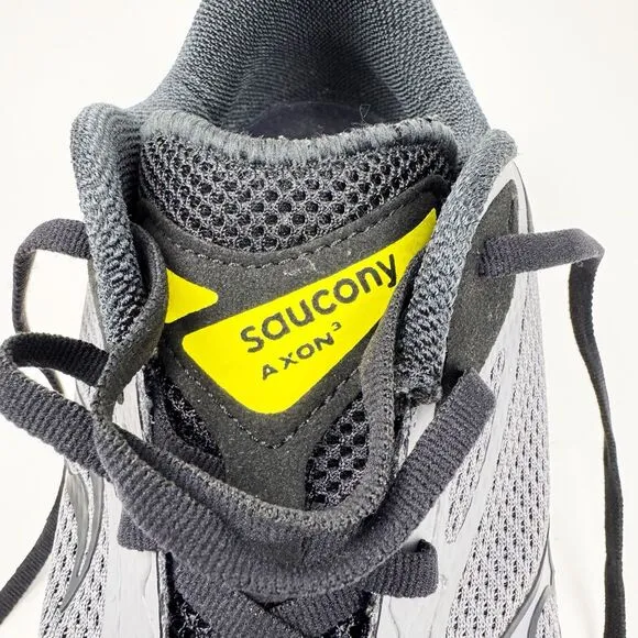 Saucony Mens AXON 3 Gray Black Size 12 Gym Running &amp; Training Shoes $100