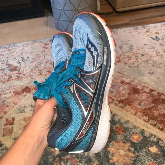 Saucony Men’s EverRun Supportive Blue Running Sneakers Size 10.5