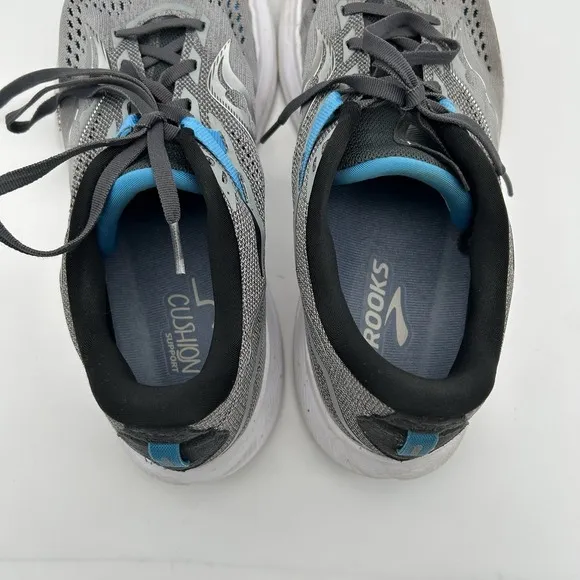 Saucony Ride 15 Mens Size 11 Gray White Blue Athletic Running Shoes Sneakers