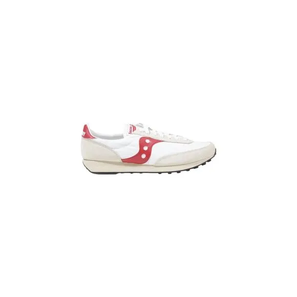 Saucony Sporty Slip-On Leather and Fabric Sneakers Men White