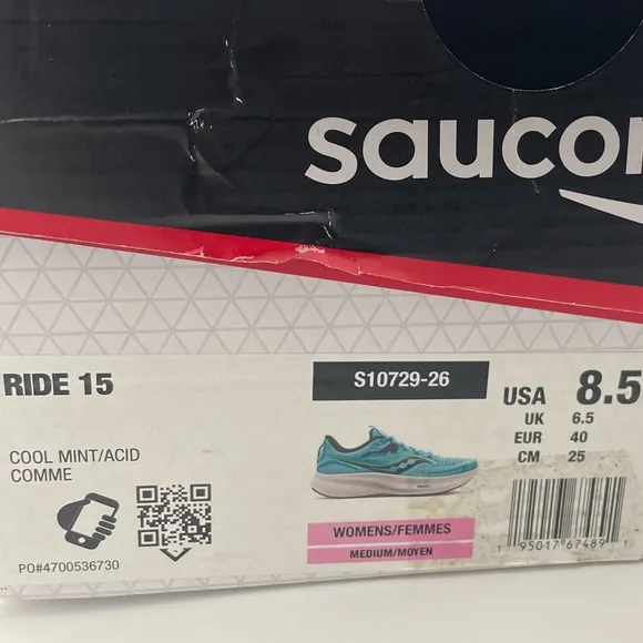 Saucony women running Ride 15 sneakers Size 8.5