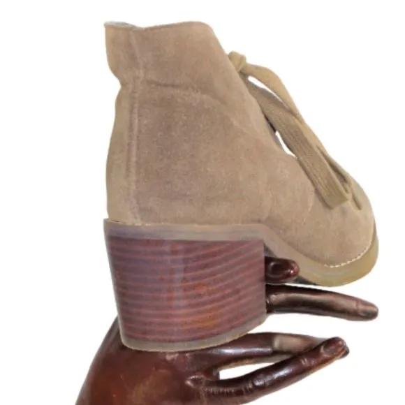 Sbicca Terrafina Vintage Collection Sandstone Suede Lace-Up Ankle Boot, …