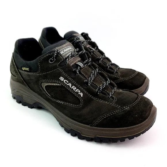 Scarpa Stratos GTX Mens Sz 6.5 Womens Sz 7.5 Black GoreTex Hiking Shoes 30012-20