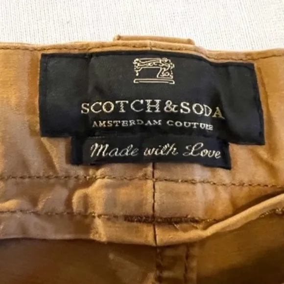 Scotch &amp; Soda Cuffed Khaki Shorts Size 32&quot;​​​​​​​​​​​​​​​​​​​​