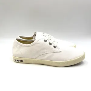 Seavees Womens Sixty Six White Lace Up Casual Sneakers Shoes 6.5M NEW