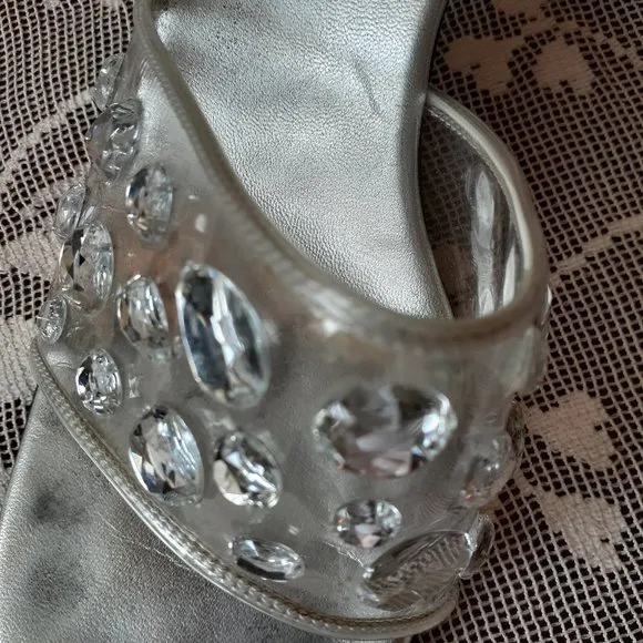 Sergio Rossi Clear with Rhinestone Detail Shoes