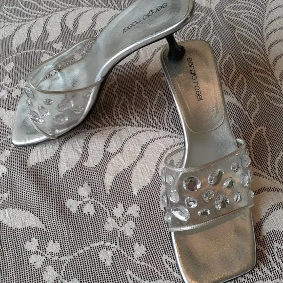 Sergio Rossi Clear with Rhinestone Detail Shoes