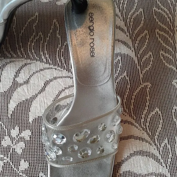 Sergio Rossi Clear with Rhinestone Detail Shoes