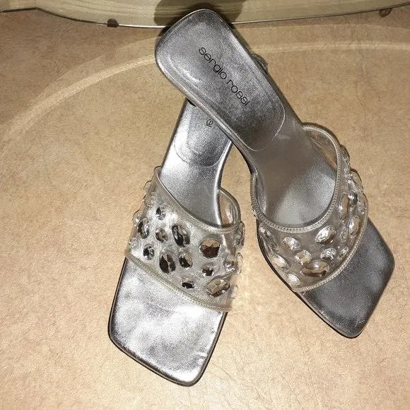 Sergio Rossi Clear with Rhinestone Detail Shoes