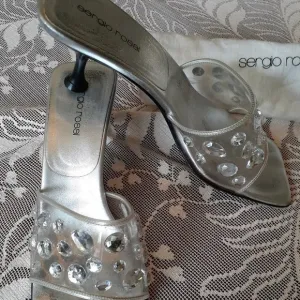 Sergio Rossi Clear with Rhinestone Detail Shoes