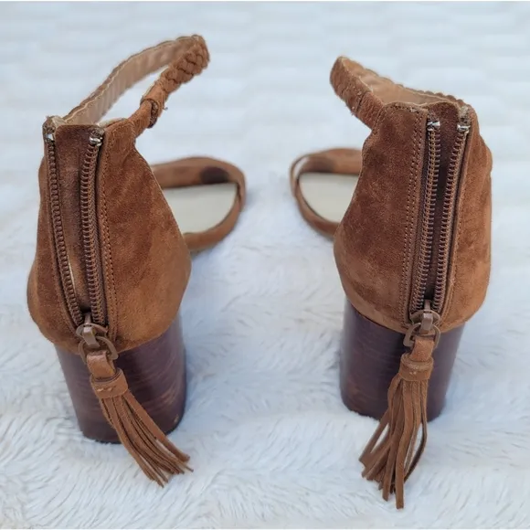 Seychelles brown suede block heel sandals
