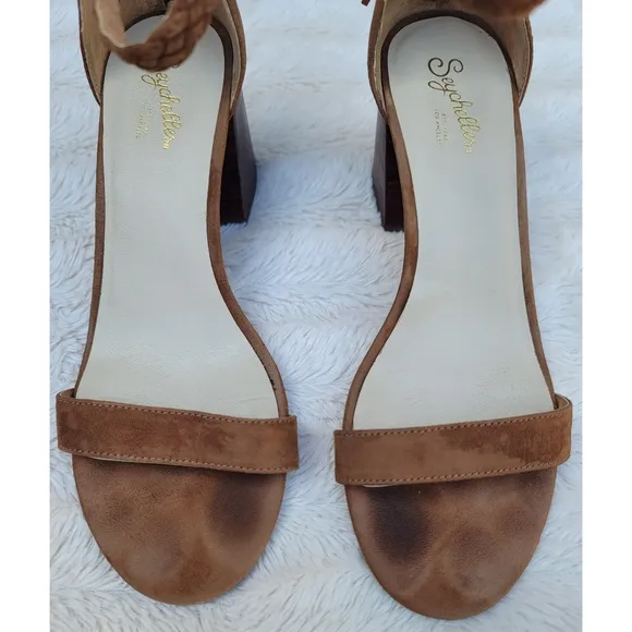 Seychelles brown suede block heel sandals