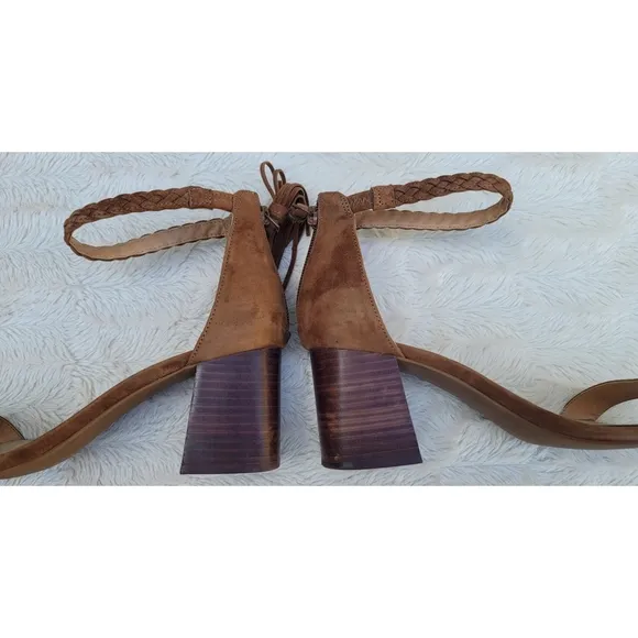 Seychelles brown suede block heel sandals