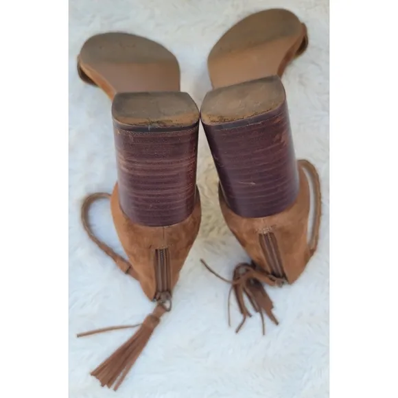 Seychelles brown suede block heel sandals
