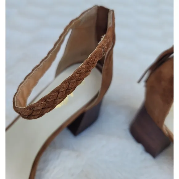 Seychelles brown suede block heel sandals
