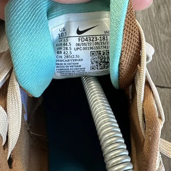 Size 10.5 - Nike Juniper Trail 2 Sanddrift Safety Orange Hiking Sneaker Shoes