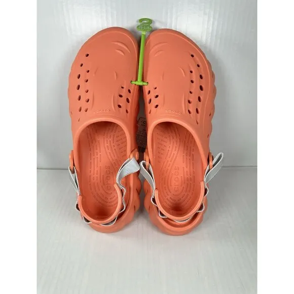 Size 12 Crocs Echo Grapefruit Reflect Backstrap Clog Shoes Comfort Casual Mens
