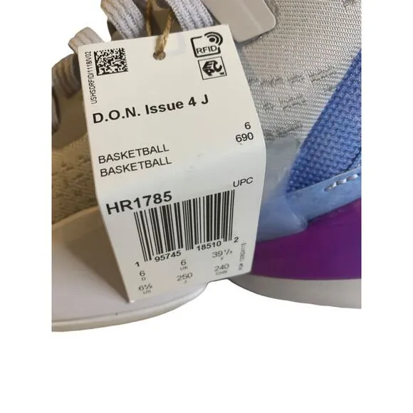 Size 6.5 Big Kids Adidas D.O.N. Issue 4 Basketball Shoes Sneakers HR1785 New