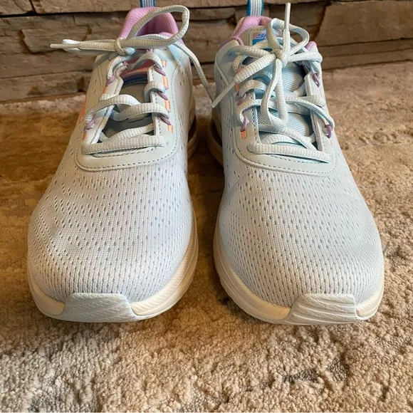 Skechers Blue Skech-Air Meta Aired Out Tennis Shoes Sneakers Lace Up Pastel: 9