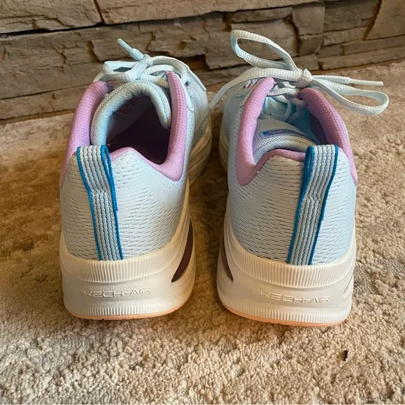 Skechers Blue Skech-Air Meta Aired Out Tennis Shoes Sneakers Lace Up Pastel: 9