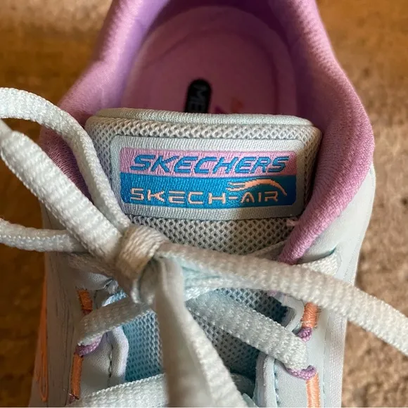 Skechers Blue Skech-Air Meta Aired Out Tennis Shoes Sneakers Lace Up Pastel: 9
