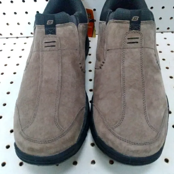 SKECHERS Brown Loafers Comfort RelaxedFIT Memory Foam Men Shoes |  Suede Leather