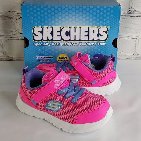 'SKECHERS' COMFY-FLEX  TRAINING SNEAKERS PINK SPARKLE