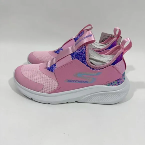 Skechers Girl’s Size 3 Pink Multi Skech Fast 2.0 Slip On Casual Sporty Sneakers